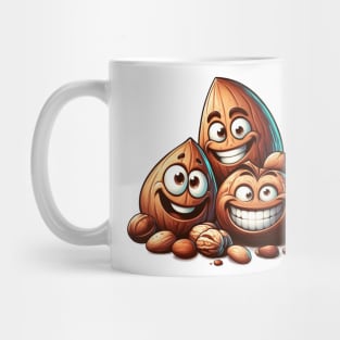 crazy nuts illustration Mug